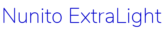 Nunito ExtraLight 字体